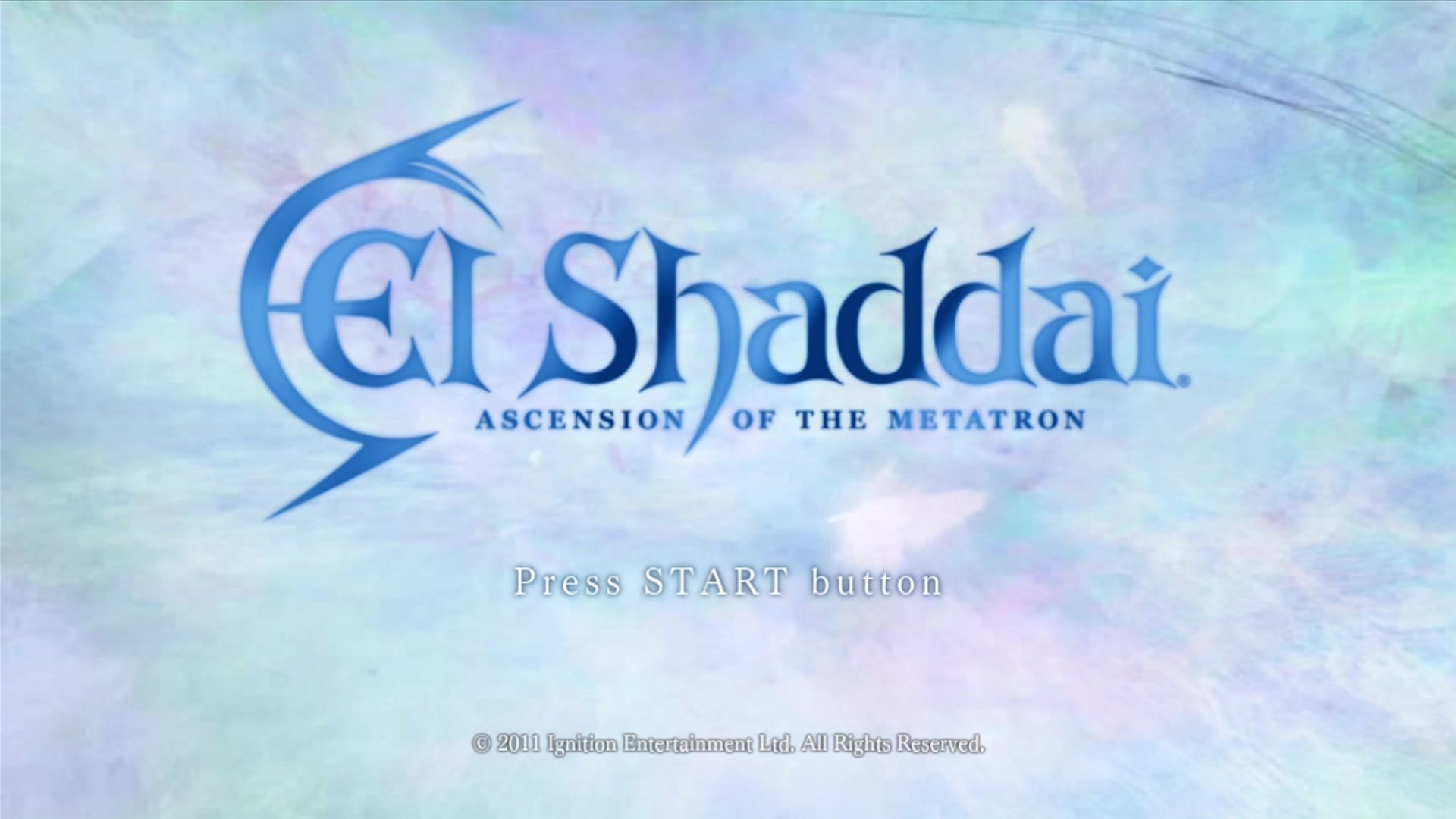 El Shaddai: Ascension of the Metatron title screen for Xbox 360